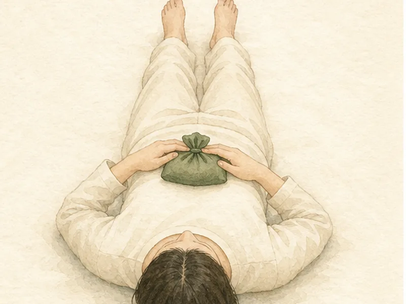 脾兪の押し方 1:道具を用意する