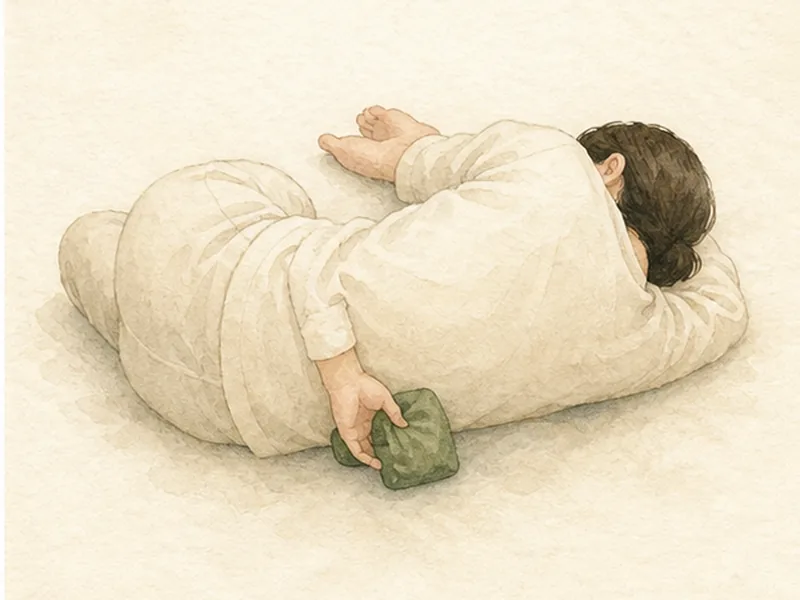 脾兪の押し方 2:位置を決める