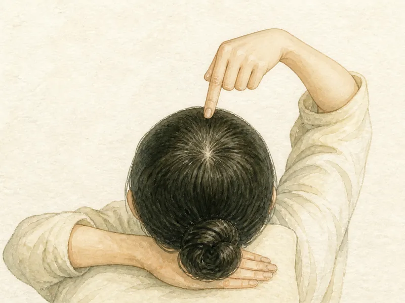 百会の押し方 4:同じ速さで戻す