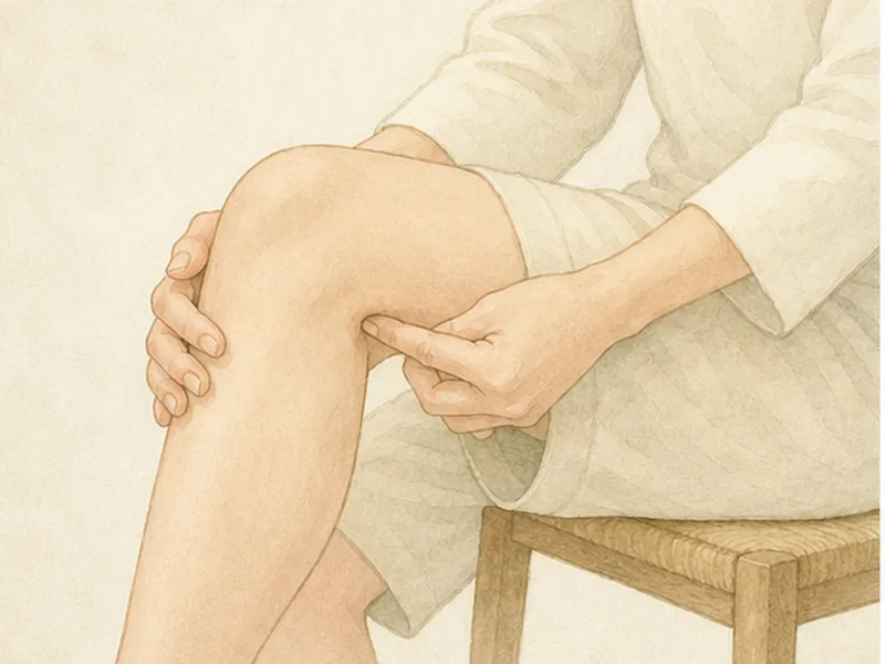 委中の押し方 3:やさしく沈める