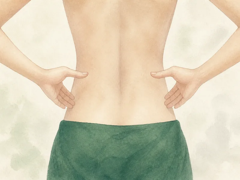 腎兪の押し方 1:支えをつくる