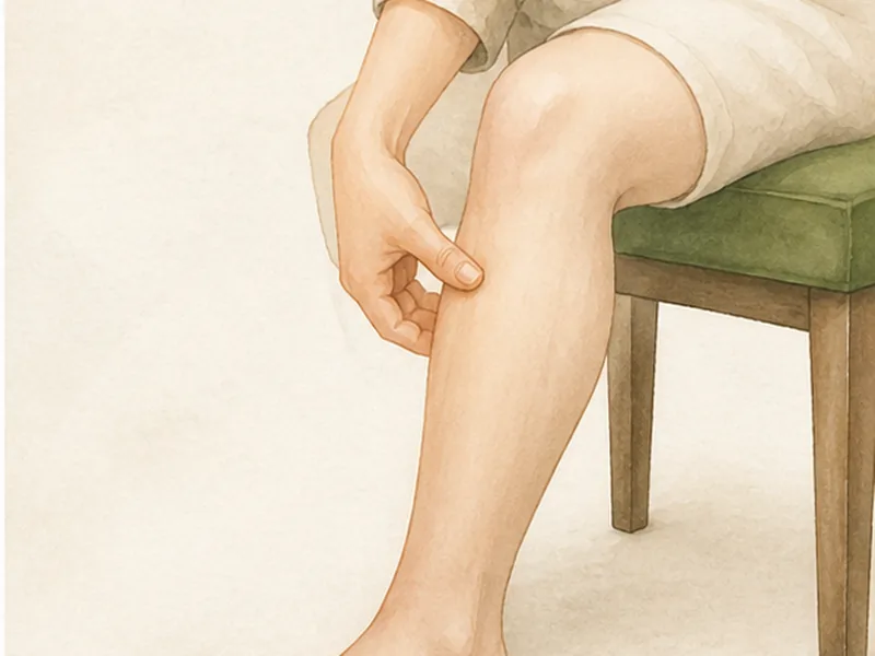 上巨虚の押し方 2:指を当てる