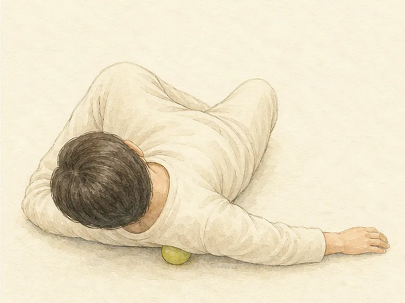 膈兪の押し方 2:位置を決める