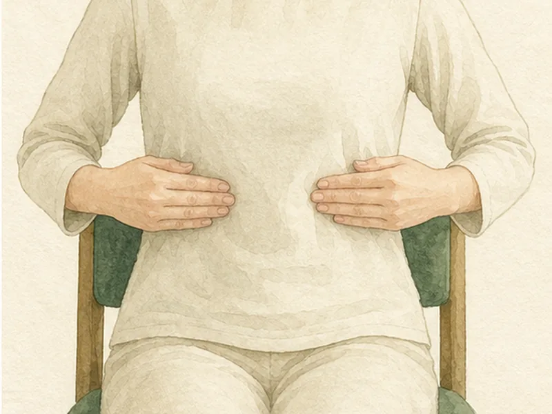 期門の押し方 2:指を当てる