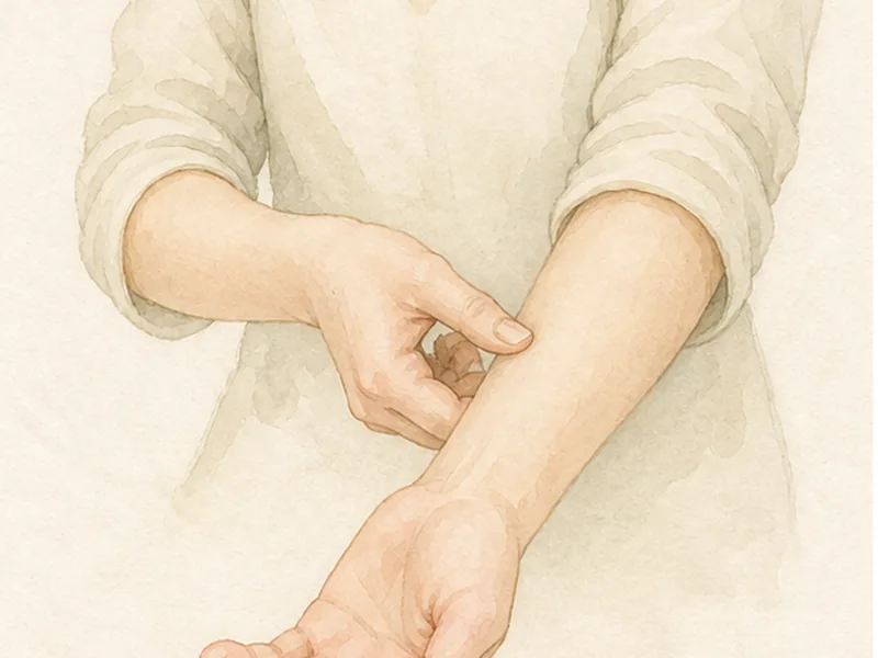 列缺の押し方 3:垂直に沈める