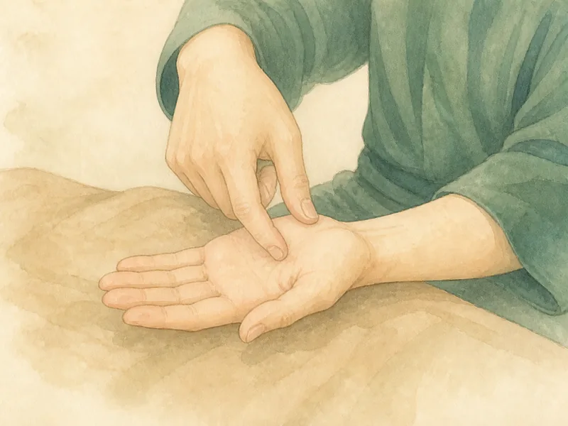 労宮の押し方 4:同じ速さで戻す