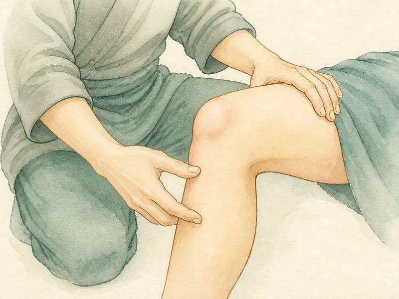陽陵泉の押し方 2:指を当てる